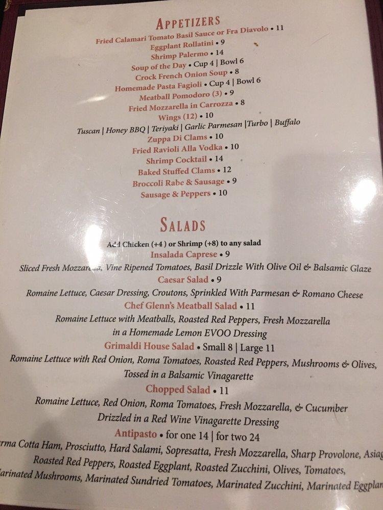 Grimaldi's Coal Brick-Oven Pizzeria Menu image 4